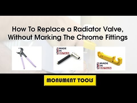 How to replace a radiator valve, without marking the chrome fittings