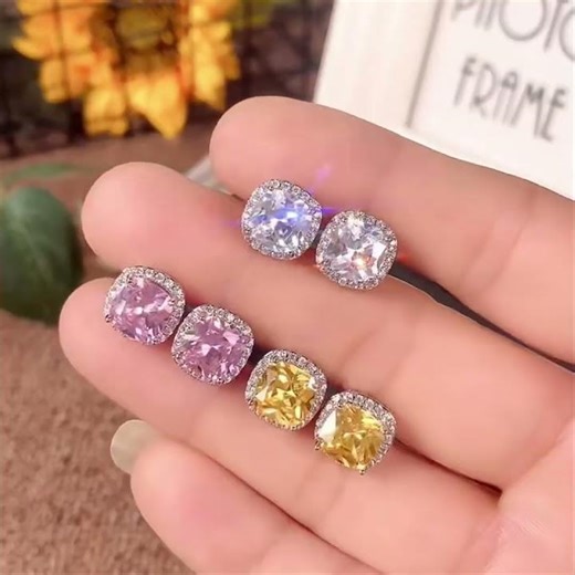 CAOSHI Luxury Women's Stud Earrings for Party Dazzling