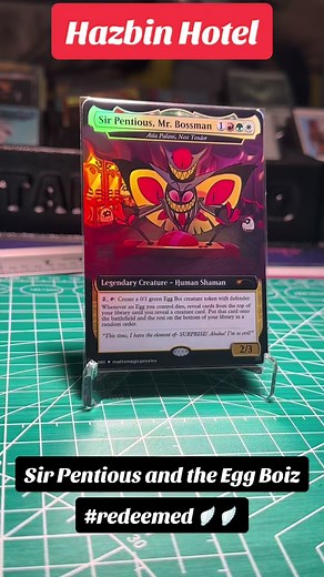 Made these #hazbinhotel proxies for myself 🤙🏻 I NEEDED those Egg Boi tokens 🥚 🐣🥚 #hazbin #hotel #sirpentious #eggboi #mtg #mtgtiktok #anime #mtgfam #custom #proxy #magicthegathering #egg #token