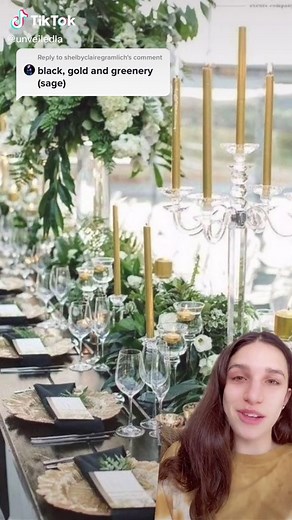 Black, Gold, and Green Wedding Color Ideas