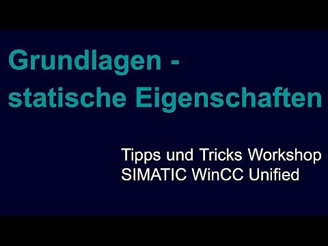 SIMATIC WinCC Unified V19 - statische Eigenschaften