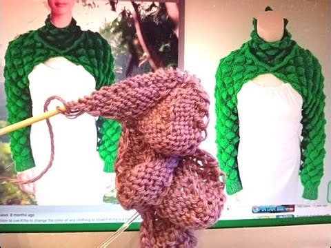 Fish Scale Knitting Pattern Part 1