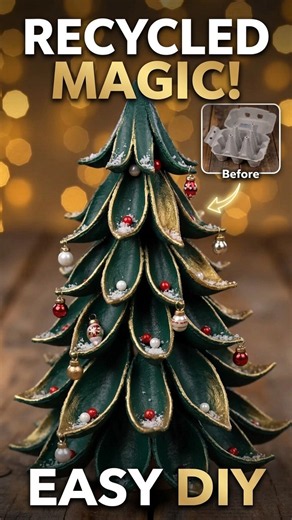 Why Everyone is Making Egg Carton Christmas Trees 😱 #trending #christmas #diy