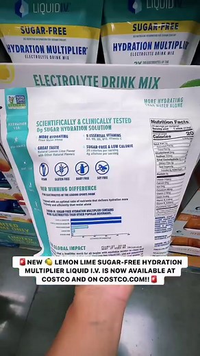 🚨NEW 🍋 LEMON LIME SUGAR-FREE HYDRATION MULTIPLIER LIQUID I.V. IS NOW AVAILABLE AT COSTCO AND ON COSTCO.COM!!🚨#liquidivpartner . 😍We seriously love @liquidiv! Someone in our family always has one in their water bottle! So pumped that they created a new Sugar-Free version! . 💧This new Hydration Multiplier Sugar-Free is a great-tasting, Non-GMO electrolyte drink mix powered by a proprietary Amino Acid Allulose Blend to hydrate better than water alone with zero sugar and zero artificial sweeten