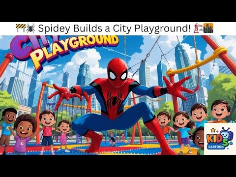 🚧🕷️ Spidey Builds a City Playground! 🏗️🌆