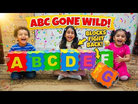 ABC Gone Wild! Kids Hilariously Learn Alphabet with Fighting Blocks
