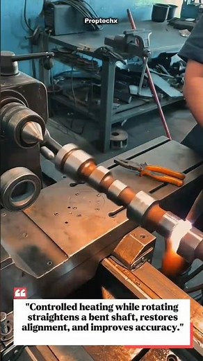 Shaft Straightening Process! #Metalworking #Machining #Engineering