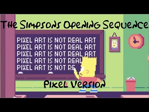 The Simpsons Opening Sequence (Pixel Version)