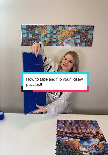 Jigsaw Puzzle Taping and Flipping Tutorial