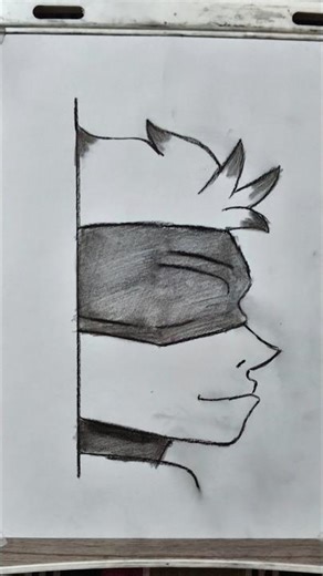 Easy anime gojo satoru drawing 🔥#shorts #drawing #gojosatoru #art #anime