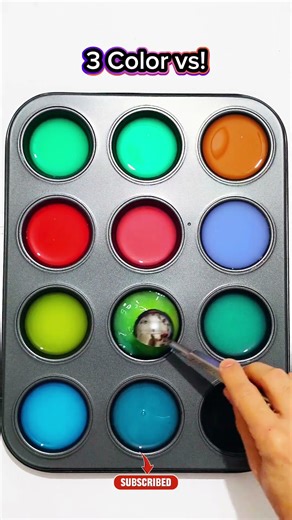 3 Color 1 Battle! Who win? Color Mix Satisfying Art! #colorscope #art