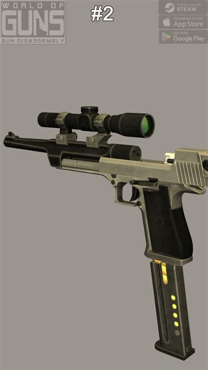 Desert Eagle .44 Long Barrel, Hunter Scope & Firing #firearmeducation #gunmechanics #accessories