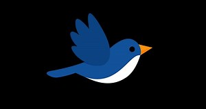 Download blue bird flying sequence animation for free
