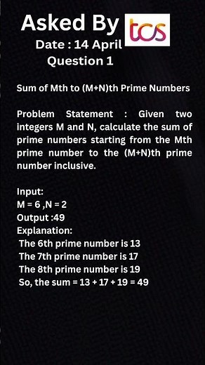 Tcs nqt coding question April 14#tcshiring #tcs