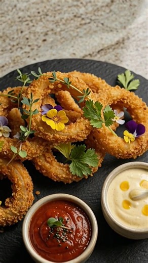 AI Made Me Perfect Onion Rings… Crispy Every Time 😳🔥 #aicooking #friedfoods #friedonions