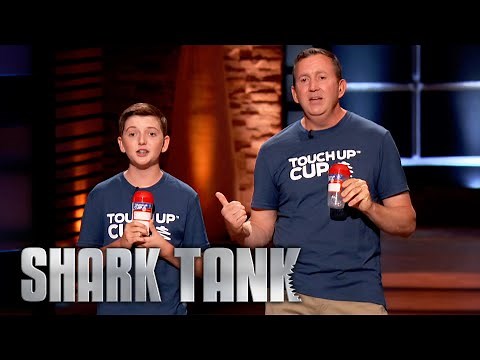 Shark Tank US | Father and Son Duo Pitch Their 'Touch Up Cup'