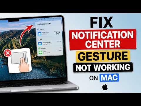 How to Fix Notification Center Gesture Not Working on Mac