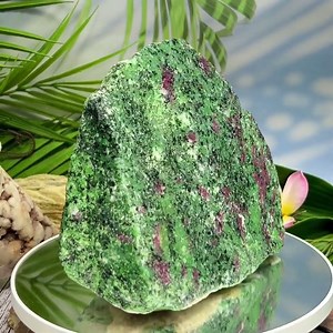 Ruby in Zoisite Anyolite UV Reactive Natural Raw Specimen Crystal 4460g