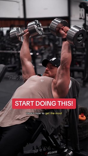 Incline Dumbbell Press - The Biggest takeaway is establishing uour active range and working within your full active range. This will mitigate any potential for injury, but also allow you to fully take/train the pecs through majority of their contractile range. Control every rep and eccentric! - #gymtiktok #gymtok #chestworkout #benchpress #chestday #gymtips