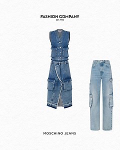 Moschino Jeans – Classic denim, but with Moschino’s unique flair. A pair that doesn’t just fit, it makes a statement. Refined, edgy, and always on trend. ➟ https://loom.ly/745Eo4M | Fashion Company