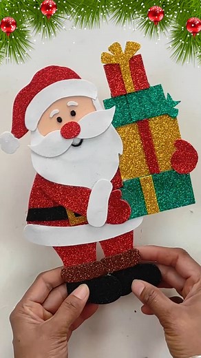best santa claus with gift for christmas decoration ideas #fblifestyle | My Arts & Crafts