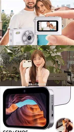 128G 1080P Digital Camera Night Vision Triple Lens HDO.96 Inch Touch Screen #shortvideo