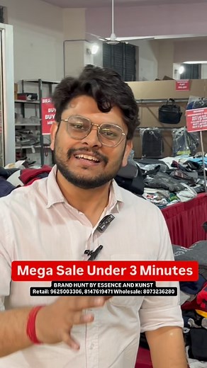 Mega Sale at Brand Hunt Delhi 🔥 For more deals follow @marketshouts_ BRAND HUNT BY ESSENCE AND KUNST Contact: Retail: 9625003306, 8147619471 Wholesale: 8073236280 Wholesale location: Address: #11660/1, Tank road, near ICICI Bank, Karol Bagh, New Delhi -110005 Nearest metro: RAJENDRA PLACE https://g.co/kgs/eR2BD7A 2nd Wholesale Address for Bulk Orders Brand Hunt 26/2, Dilshaad Garden Near Dilshad Garden metro Near Vijay Sales Retail Store C-22, GROUND FLOOR, C BLOCK, SURYANAGAR, GHAZIABAD, UTTAR