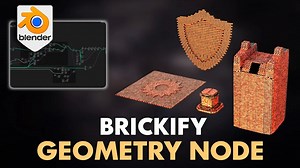 iBlender插件 Brickify 积木化任何表面转换为漂亮的砖块设置的完美工具 Blender教程