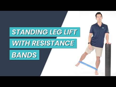 Standing Leg Lifts with Resistance Bands