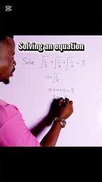 Can you quickly solve this equation? #mathsmadeeasy #maths #mathhacks #exam