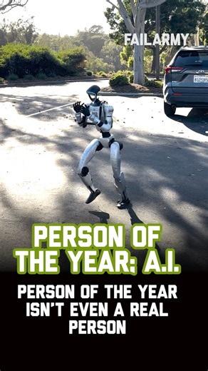 Who do you think deserves it, maybe a human? 🏅🤔🤖 #comedy #fail #PersonOfTheYear #AI #funny #viral #robotics #fblifestylechallenge | FailArmy