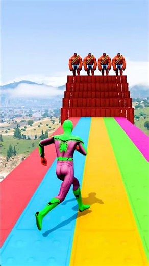 GTA 5 Epic Water Ragdolls | Spider-Man Jumps / Fails ep.18083 #shorts