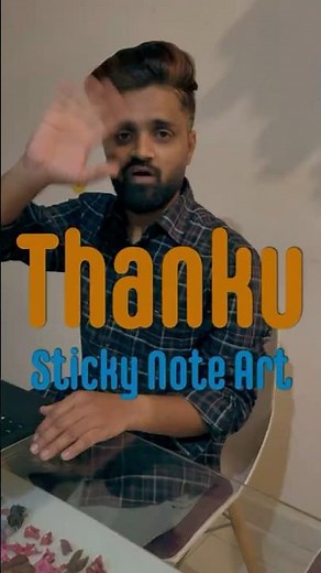 ✨ Sticky Note Art by Sharath | Simple School Art Activity #workingartist #stickynote #activitycards