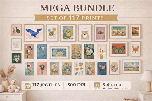 117 Printable Wall Art Bundle, Mega Gallery Wall Set, Vintage   Modern Art Prints, Digital Download, Aesthetic Posters Set, Instant Download - Etsy