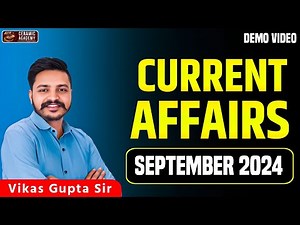 Current Affairs September 2024 (International CA) | Part 02 by Vikas Sir | Ceramic Academy