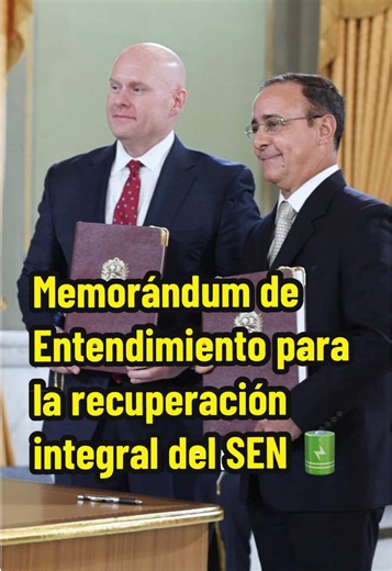Suscribimos un Memorándum de Entendimiento con la empresa General Electric Vernova para avanzar en la recuperación integral del Sistema Eléctrico Nacional. Este acuerdo nos permitirá recuperar 1.000 megavatios en los primeros 24 meses y más de 4.000 en cuatro años; así como atender las redes de transmisión y las subestaciones eléctricas, incorporar nuevas tecnologías y fortalecer la capacitación de nuestro personal.