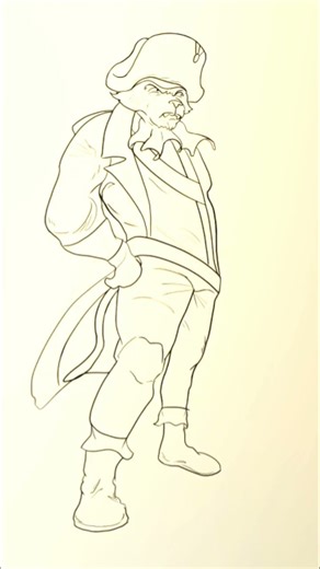 Draw Captain Claw #animestyle #fananimation #animation #fanart #characterdesign