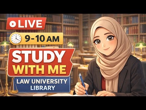 Morning Study With Me 9–10 AM | Law Student in Library | Competitive Exam Prep