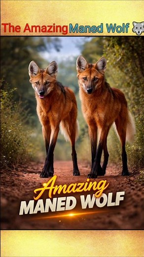 न लोमड़ी, न भेड़िया… फिर भी सबसे अलग — Maned Wolf #animals #wildlife #animalfacts