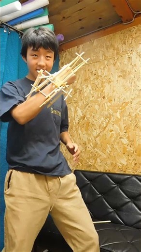 最強とは #かっこいい #工作 #割り箸工作 #輪ゴム鉄砲 #夏休みの工作