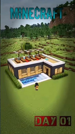 I Built the Most LUXURY Modern House in Minecraft!#minecraft #trending #gaming #viral #shorts #yt