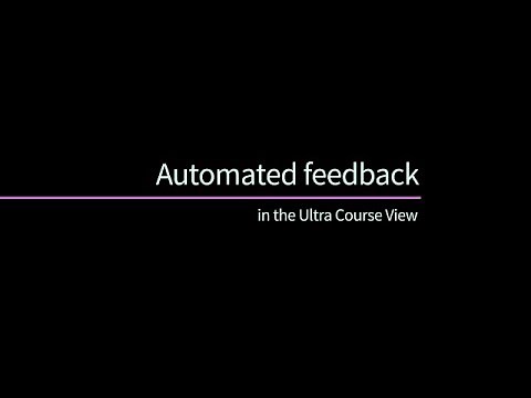 Automated Feedback in Blackboard