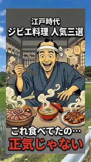 江戸時代の今では考えられないジビエ料理、人気三選 #江戸雑学 #江戸 #歴史 #雑学 #shorts