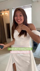 Gorgeous two-way minimalist wedding dress with a detachable overskirt with train for our lovely bride, Anindra! 👰🏻‍♀️♥️🤵🏻‍♂️ #bridalcouture #bridalshop #minimalistweddingdress #customweddingdress #customweddinggown #minimalistbride #bridal #bride #bridetobe #bridalinspo #bridalinspiration | Glam Bridal and Formal