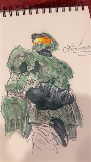 Master chief drawing