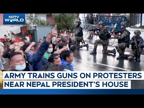 Nepal News Today | Nepal Army Points Guns at Aggressive Protesters Outside President's Residence