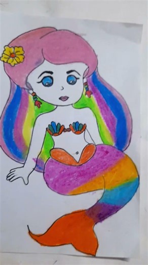Mermaid drawing #painting #coloring #drawing
