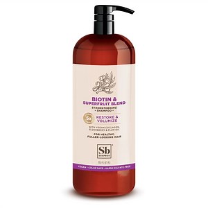 Soapbox Biotin Shampoo, Biotin & Collagen Super Fruit Hair Shampoo for Thin, 1 Liter Pump Bottle