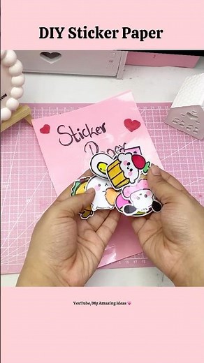 DIY sticker paper 📄 | how to make sticker paper | diy sticker paper without glue