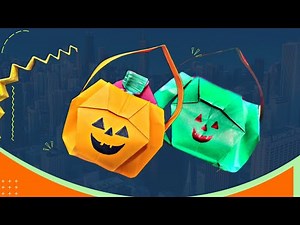 How to make a Halloween Pumpkin Basket | Candy Bucket Trick or Treat | Full Tutorial